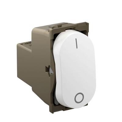 Interruptor Simples Bipolar 25A 663006 com Acionamento Suave Branco Pial Bivolt