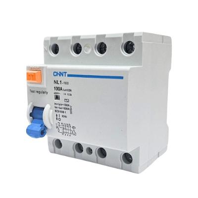 Interruptor DR NL1-100 com Proteção Contra Correntes de Fuga 100A 30mA 400V Chint