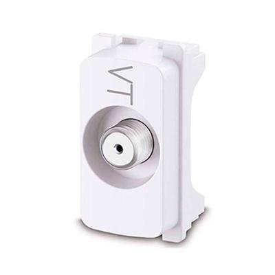 Módulo Tomada Antena TV 680157 com Instalação Fácil Branco Pial Bivolt