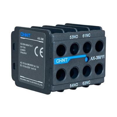 Mini Contato Auxiliar Frontal AX-3M-11 1NA+1NF Bivolt para Comando Eletrico Chint