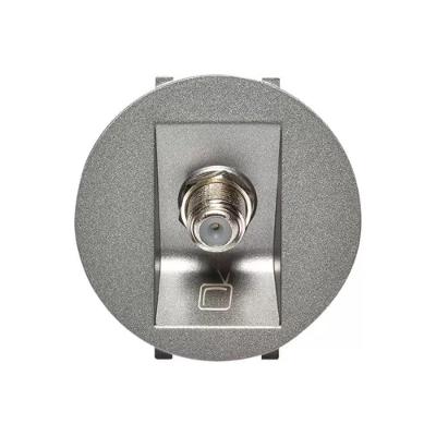 Tomada Tv 583650B Redonda Magnésio Arteor Bivolt Inox 1M Pial
