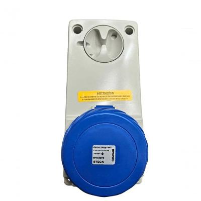 Tomada Industrial QUA5249B 3P+N+T 32A com Bloqueio Azul IP65 200-250V Steck