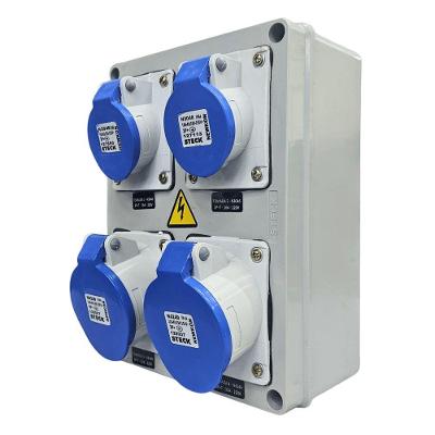 Quadro de Sobrepor com Tomadas Industriais S231114 Robusto IP44 Inox Steck 2 Tom. 16A 2P+T N3046 2