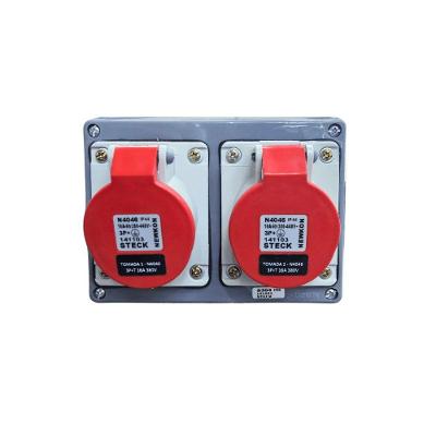 Quadro de Sobrepor com Tomadas Industriais N4046 2 Tomadas 16A 3P+T 380-440V Steck