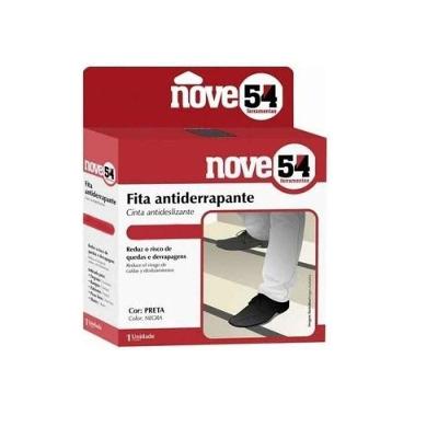 Fita Antiderrapante Prevenção de Acidentes Lixa com Adesivo Preta Nove54 50MM