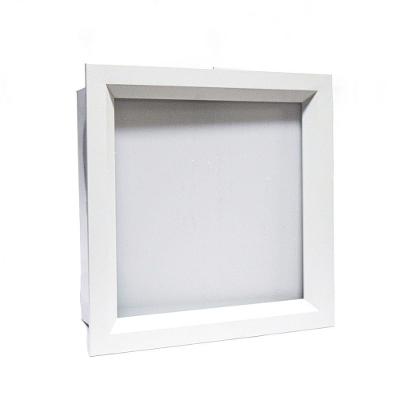 Plafon Square I para 2 Lâmpadas E-27 Moldura com Recuo Inclinado Branco Itamonte Iluminação