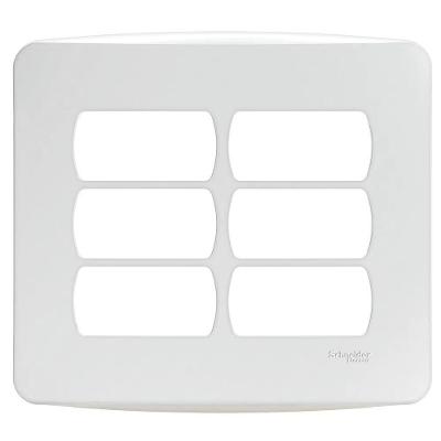 Placa para Módulos S3B77460 6 Postos Separados Branco Schneider Electric