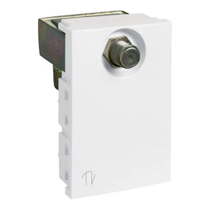 Tomada para Antena de TV Pial Plus 1 Saida 9 DB Bivolt Branca Pial