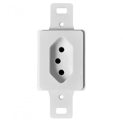 Tomada Condulete Vertical Retangular 2P+T 250V~ 10A sem Placa Branco Pezzi