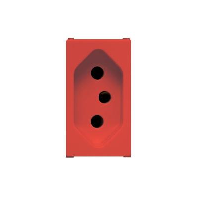 Tomada 2P+T 10A com Segurança Ilus-Imperia-Iris Vermelho Soprano 250V~