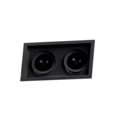 Spot Incandescente Embutido Recuado Duplo P-2 PAR30 PT-PT Preto Bivolt SN2772