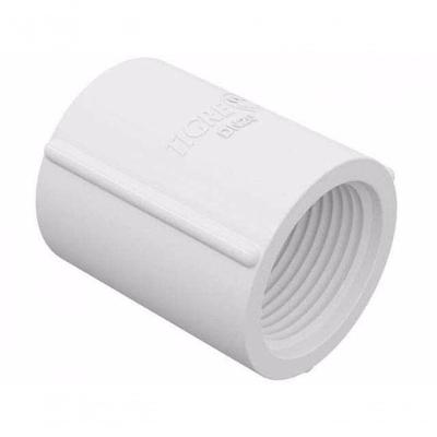 Luva PVC com Rosca 20121904 para Sistema de Agua Fria Seguro Branco Tigre 1"