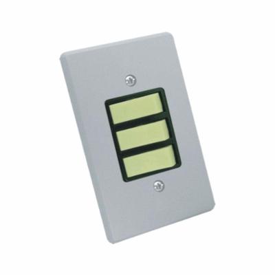 Interruptor 3 Teclas Paralelas 1801.008 com Placa Completa Cinza com Miolo Prata Radial 220V