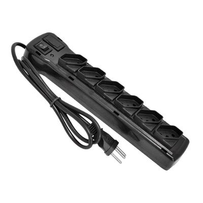 Filtro de Linha Filtro de Linha 6-t Proteção Sobretensão Chave Liga Desliga LED Preto Cabo 1M Bivolt