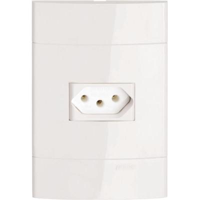 Tomada-Saída Decor com Placa Horizontal 2P+T 10A 250V Branco Schneider