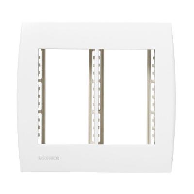 Placa para Módulos 5TG9 9033 6 Funções Design Clean Branco Soprano com Suporte
