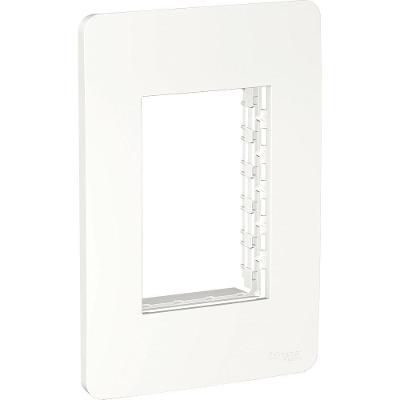 Placa 2x4 3 Módulos Orion com Suporte Branco Schneider Electric S735103004 Bivolt
