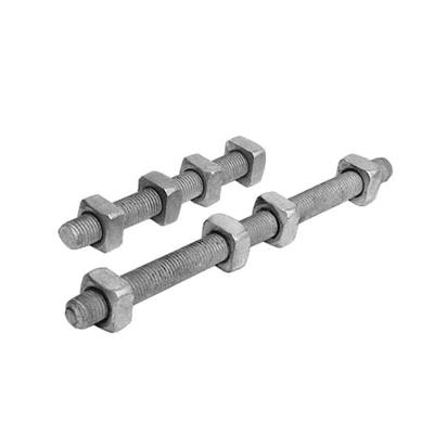 Parafuso Máquina Rosca Dupla 5-8x16'' (400mm) para Fixação em Postes Aéreos de Energia Romagnole