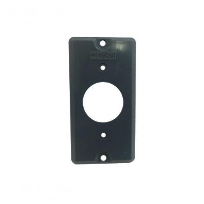 Tampa PVC Poliwetzel para 1 Tomada Redonda TPCA-16 Cinza Wetzel 1Mód