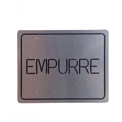 Placa Identificação Luxo Empurre Sinalização Porta Branco Bivolt Numeral