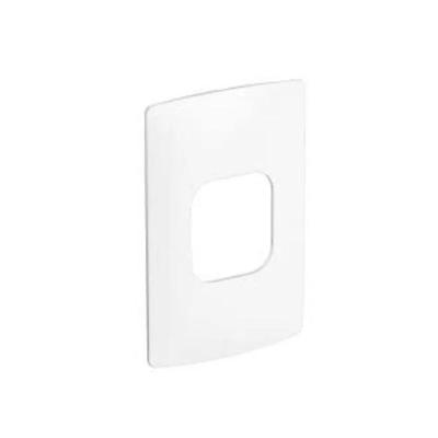 Placa de Interruptor Nereya 2 e 1 Posto Acabamento Seda Branco Pial