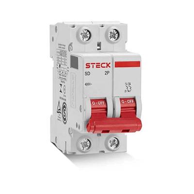 Chave Seccionadora SDCE6263 Bipolar 400V com Montagem DIN em Inox Steck