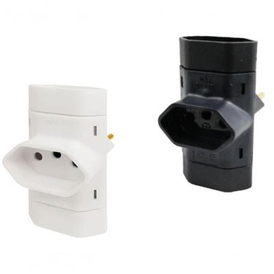 Pino Adaptador 345BR 3 Saídas 2P+T 10A Aterramento Branco Perlex Bivolt