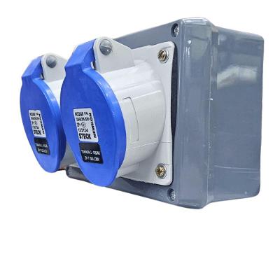 Quadro de Sobrepor N3246 com 2 Tomadas Industriais 32A 2P+T 220V IP44 Steck