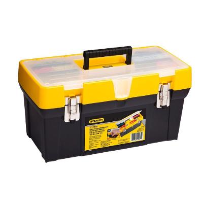 Caixa de Ferramentas 19-061 com Tampa Transparente Estrutura Reforçada Preto e Amarelo Stanley