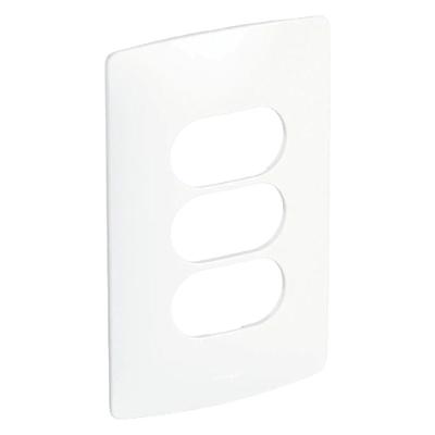 Placa 3 Postos Separados Pial Nereya Parafuso Não Aparente Branco Pial 663260