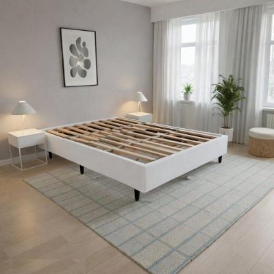 Base para Cama Box Casal Base Cama Box Estrutura em Madeira Desmontável Branco 137CM