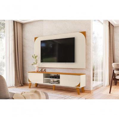 Estante para TV Duna 2 Portas 1 Prateleira MDP 182CM Off White Madetec