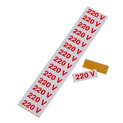 Placa de Sinalização 5x25cm 220V Material Resistente Branco Bemfixa