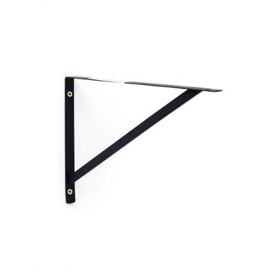 Suporte para Prateleira Mão Francesa Apoio Charmoso Acabamento Epóxi Preto Bemfixa 30CM