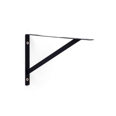 Suporte para Prateleira Mão Francesa com Ponta Arredondada Preto Bemfixa 25CM