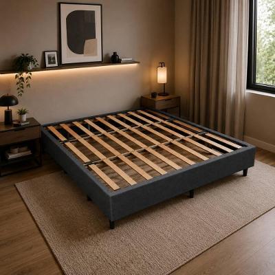 Base para Cama Box King Base Cama Box Desmontável Cinza Escuro 190CM