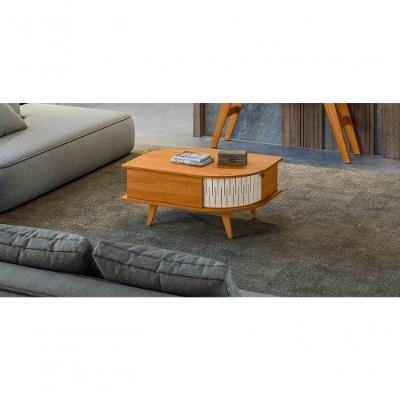Mesa de Centro Indianápolis Orgânico MDF Plástico 90CM Off White Cinamomo Madetec