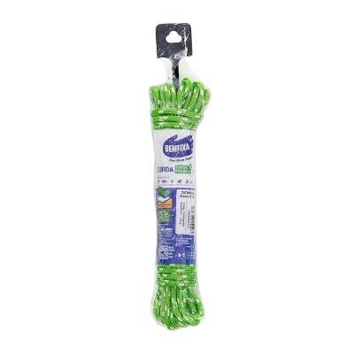 Corda 06mm Poliéster Verde Meada 20 Metros com Resistência UV Bemfixa 20M