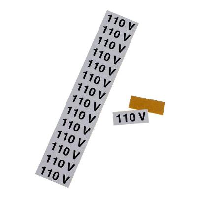 Placa de Sinalização 5x25cm Comunica Avisos Material Resistente Branco Bemfixa 110V