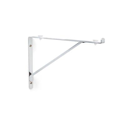 Suporte para Prateleira de Vidro 25CM com Ponta Curvada Cromado Bemfixa 49KG