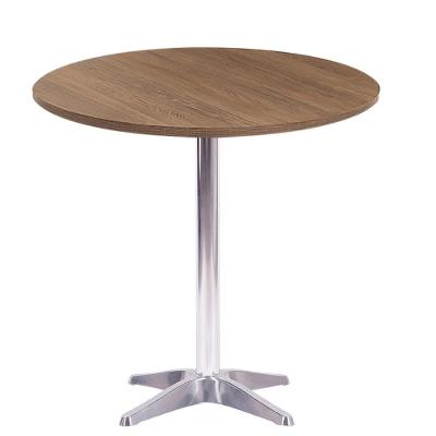 Mesa Delta 76,50 Cm (altura) Com Tampo Em Mdp Redonda 80 Cm Imbuia