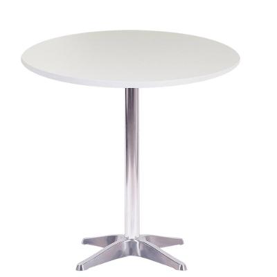 Mesa Delta 76,50 Cm (altura) Com Tampo Em Mdp Redonda 70 Cm Branco