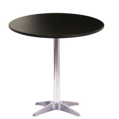 Mesa Delta 76,50 Cm (altura) Com Tampo Em Mdp Redonda 70 Cm Preto