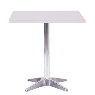 Mesa Delta 76,50 Cm (altura) Com Tampo Em Mdp Quadrado 80 Cm Branco