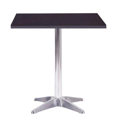 Mesa Delta 76,50 Cm (altura) Com Tampo Em Mdp Quadrado 80 Cm Preto