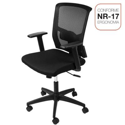 Cadeira Giratória Nr-17 Tóquio Em Poliuretano (Pu) Preto Base Rodizio