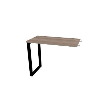 Mesa De Escritório Complemento Pé Tubular Pe25 Em Mdp 90 X 45 Cm Noce Naturalle E Base Preta