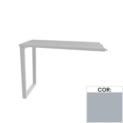 Mesa De Escritório Complemento Pé Tubular Pe25 Em Mdp 90 X 45 Cm Cinza Com Base Cinza