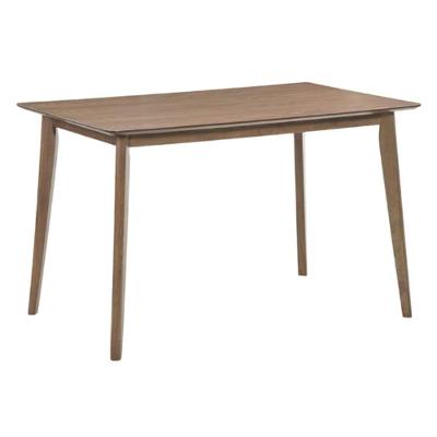 Mesa De Jantar Finlândia Rivatti Retangular 120 Cm Tampo Em Mdf Nogueira Base Madeira Seringueira