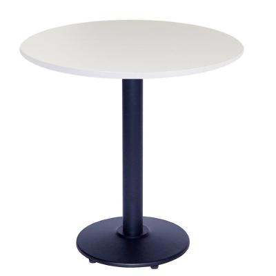 Mesa Zeta 77,50 Cm (altura) Com Tampo Em Mdp Redonda 80 Cm Branco